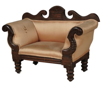 An American Diminutive Federal-Style Settee