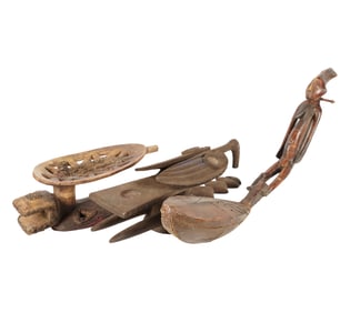 Three Large African Wood Carvings