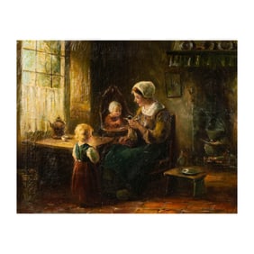 Cornelius Christian Zwaan, 1886-1964, Mother and Children
