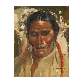 John J. Mitchell, 1914-1984, Portrait of a Native American Man