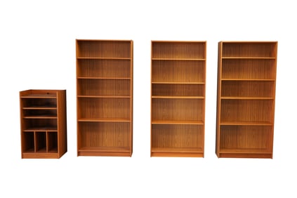 Four Danish Modern Style Bookcases