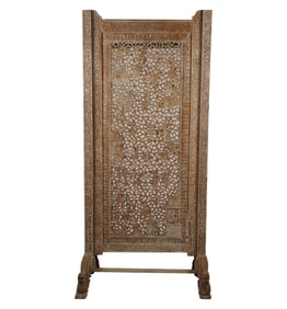 An Indonesian Carved Wood Screen