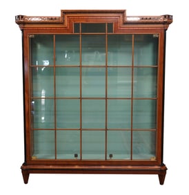 A Colombo Mobili Italian Walnut Vitrine Cabinet