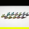 A Group of Twelve Herend Porcelain Grasshopper Figures