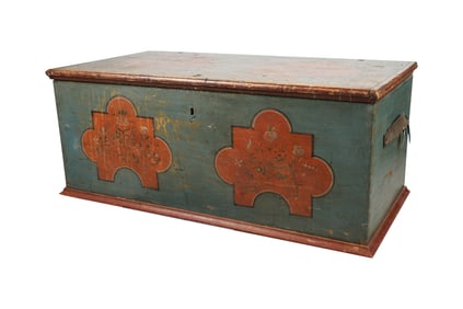 A Painted Wood Trunk