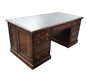 An English Mahogany Pedestal Desk