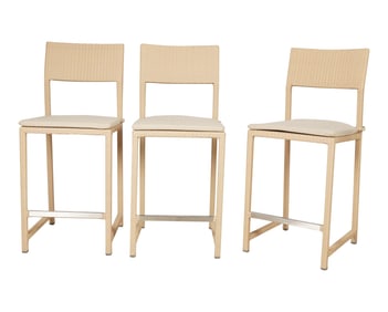 A Set of Three Janus Et Cie Counter Stools