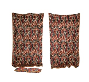 Two Velvet Drapery Panels