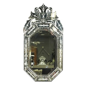 A Venetian-Style Etched Glass Mirror