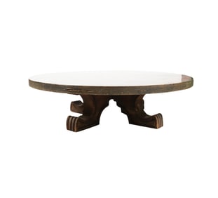 A Round "Aztec" Design Coffee table