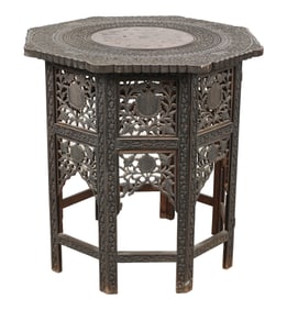 A Moroccan Inlaid Taboret