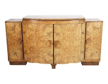 An Art Deco Burlwood Sideboard