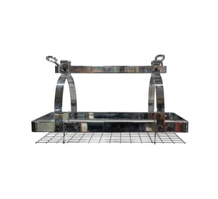 A Stainless Steel Pot Rack