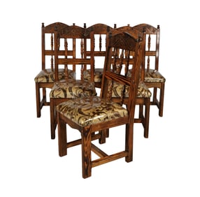 A Set of Six Spanish Colonial-Style Dining Chairs