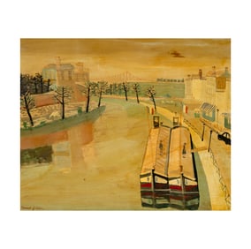 Armand Marie Guerin, French 1913-1983, Canal Scene