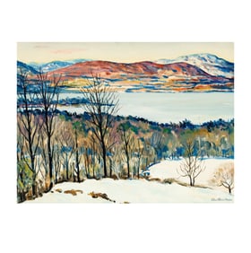 Elmer Stanley Hader, New York, California 1889-1973, Winter, Shokan