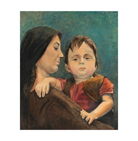 Russian School: Mother and Child