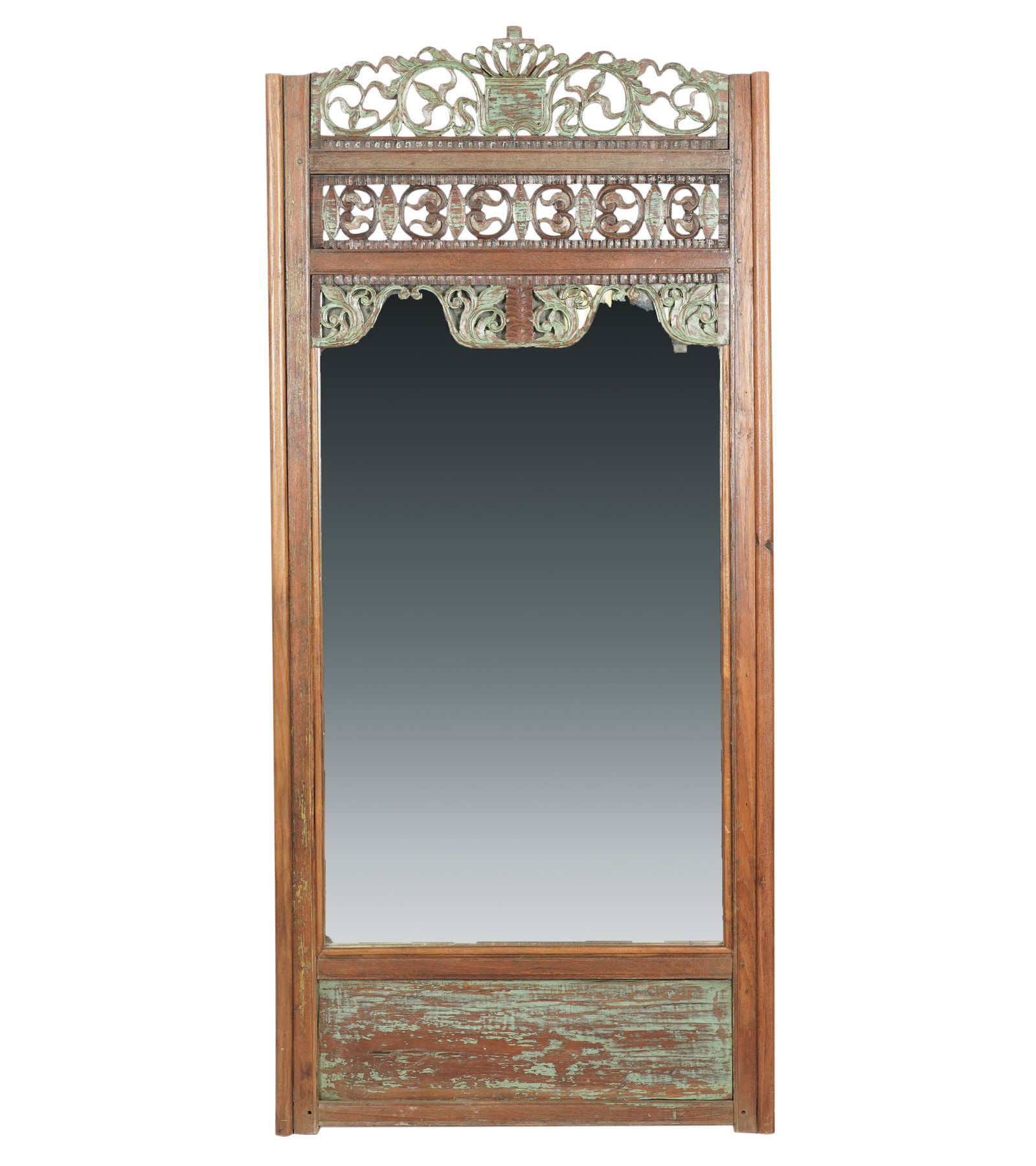 An Indonesian Mirror-Inset Carved Wood Panel (1 of 9)