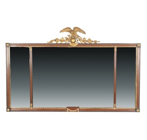 An American Federal-Style Triptych Mirror
