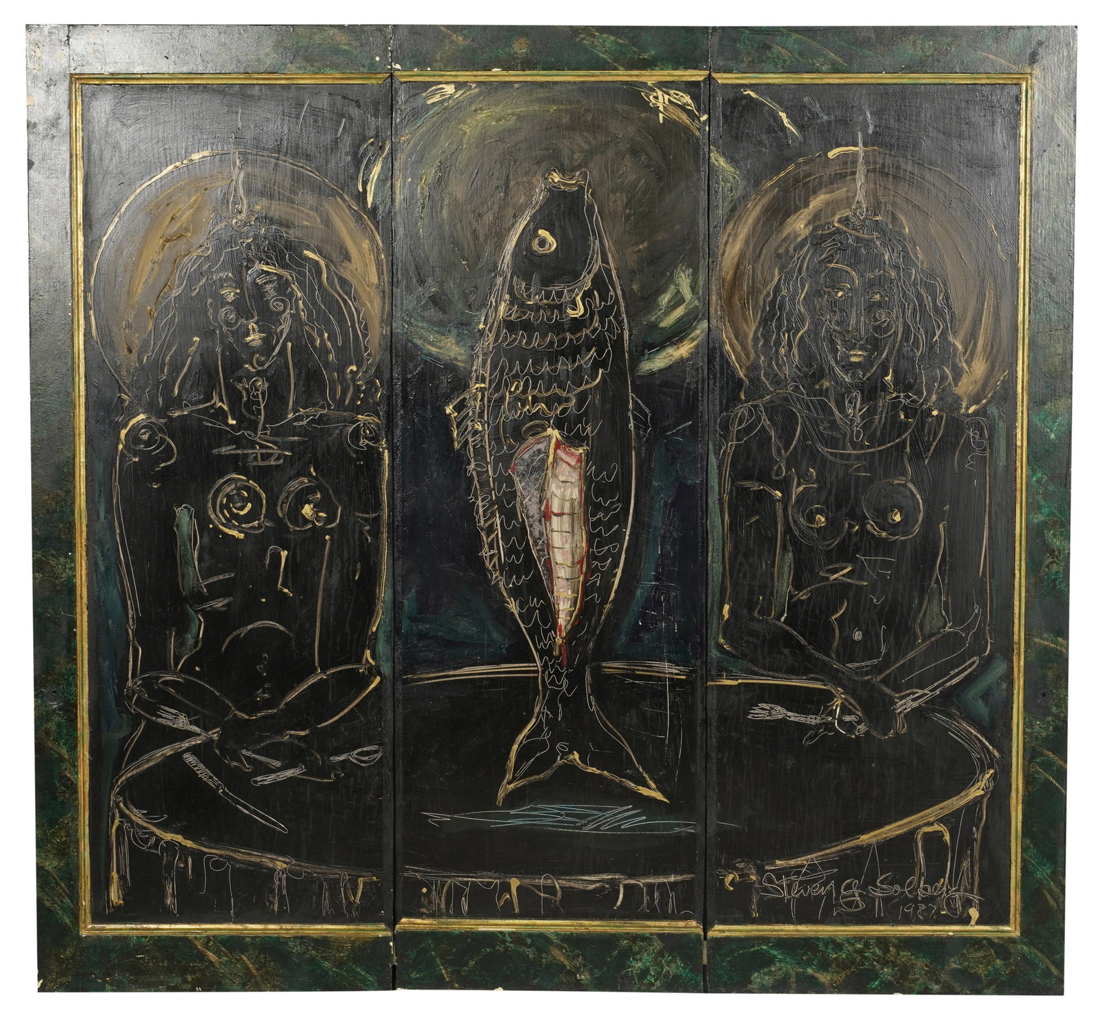 Steven G Solberg, 20th century, Untitled (Abstract Triptych) (1 of 10)