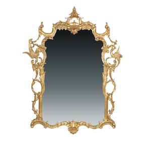 A Chinoiserie Giltwood Mirror