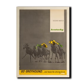 Roth Kentucky Go Greyhound Bus Travel Poster