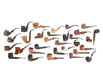 A Collection of Assorted Vintage Smoking Pipes