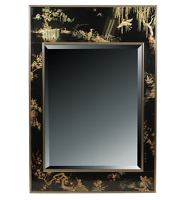 An Asian-Style Lacquered Mirror