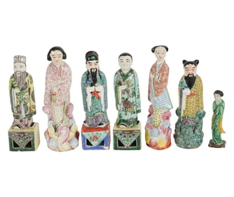 A Group of Chinese Porcelain Figures