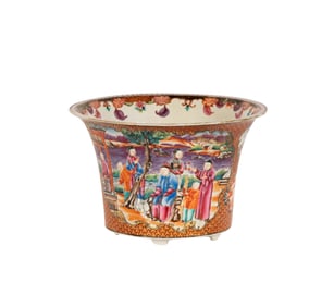 A Chinese Porcelain Footed Planter
