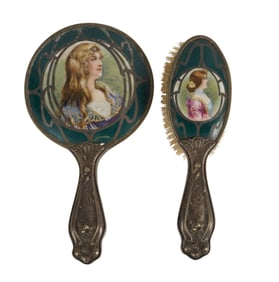 An Enameled Dresser Set