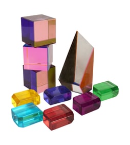 Ten Colored Acrylic Table Ornaments