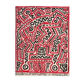 Keith Haring, American 1958-1990, Fun Gallery Exhibition Poster