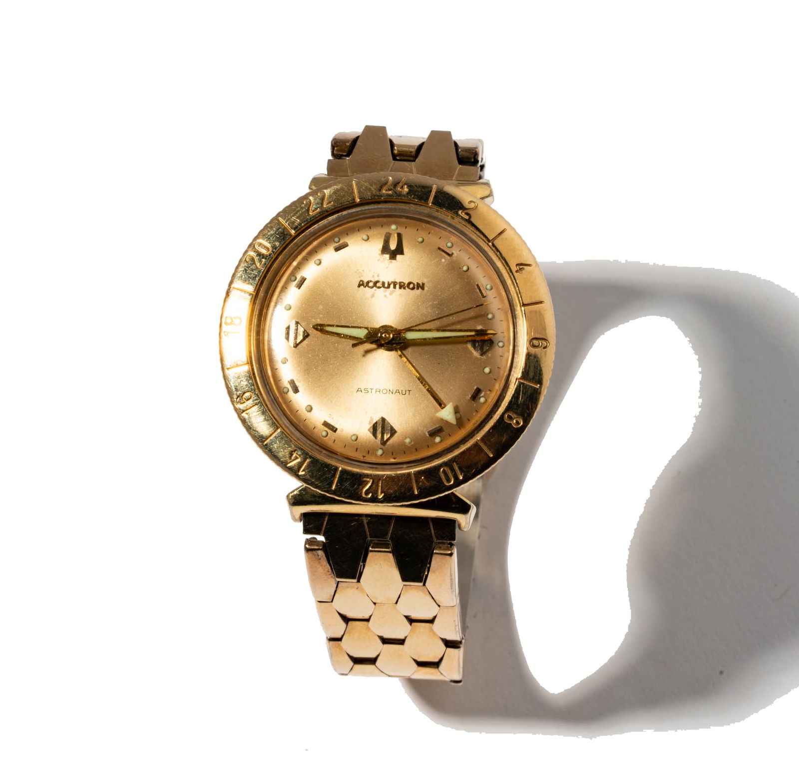 Bulova 14 Karat Yellow Gold Accutron Astronaut watch (1 of 7)