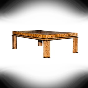 L. Rossi: 'Piazza Pantheon' Sequoia Head-On Grain Coffee Table