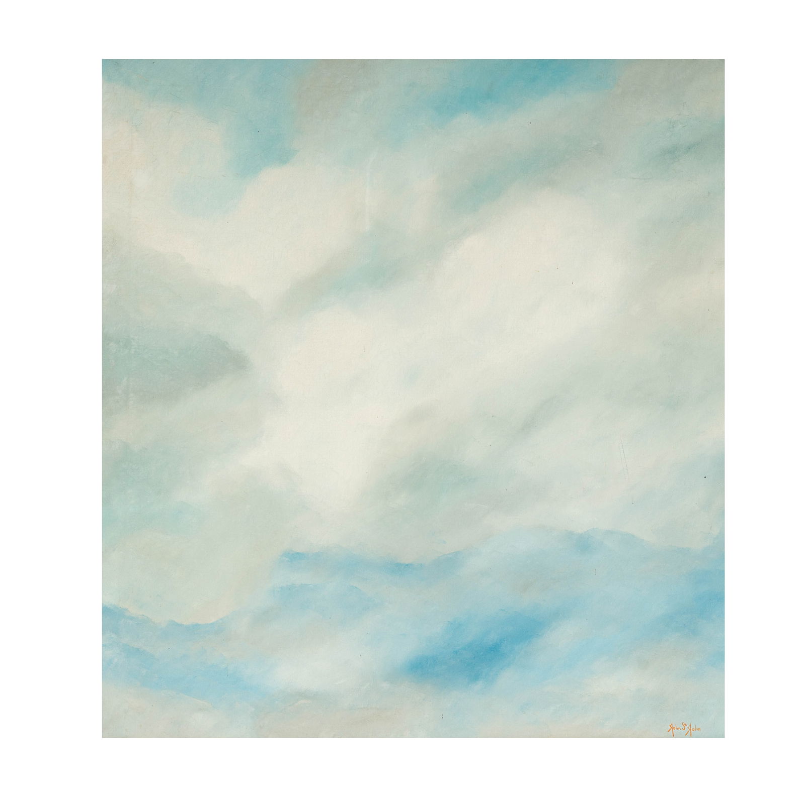 John St. John, American 1929-2000, Untitled (Cloudy Skies) (1 of 10)