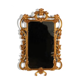 An Italian Rococo-Style Carved Giltwood Mirror
