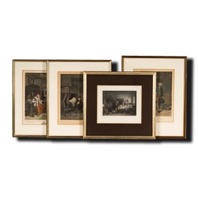 A Group of Antique Colored Prints