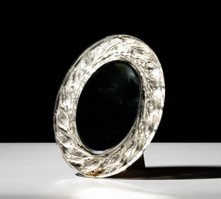 A Lalique Bouton de Roses Table Mirror