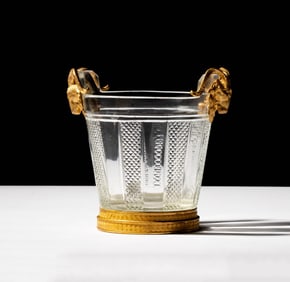 A Neoclassical-Style Gilt Metal-Mounted Cut Glass Vase