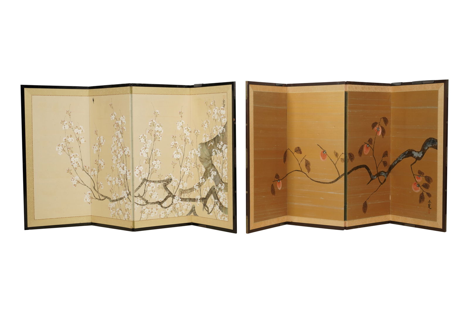 Two Japanese Four-Panel Screens (1 of 13)