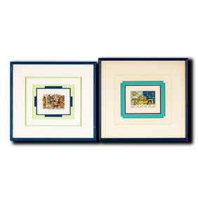 James Rizzi, American 1950-2011, Two Works