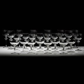 A Peill Crystal Stemware Service