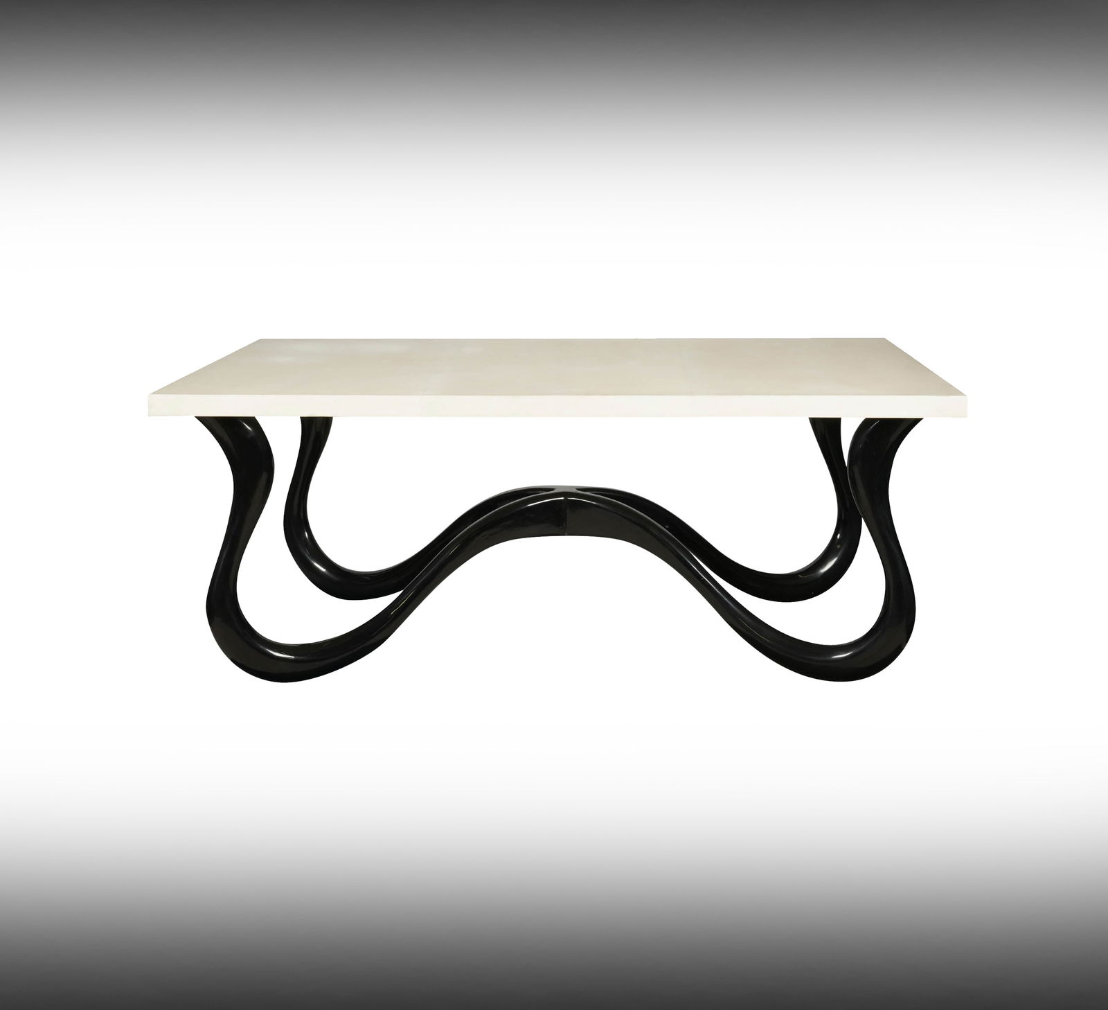 A Modernist Parchment and Black Lacquer Table (1 of 8)