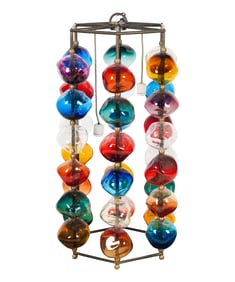 A Modernist Colored Glass Ceiling Light Fixture