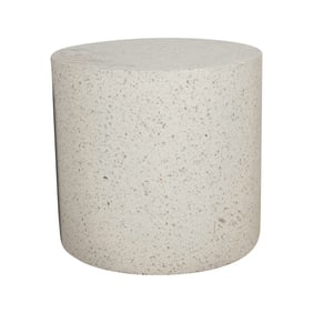 A Cylindrical Faux Stone End Table