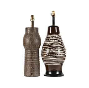 Two Mid-Century Modern Studio Pottery Lamp Bases