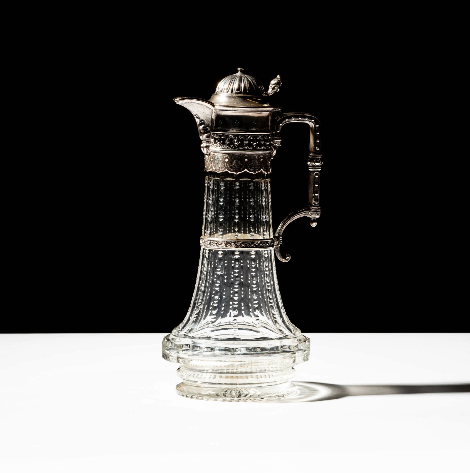 A German Cut Glass and .800 Silver Claret Jug (1 of 10)