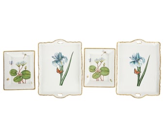 Four Anna Weatherley Designs Porcelain Trays