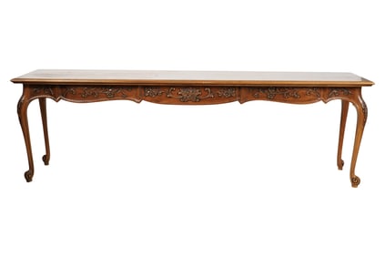 A Carved Mahogany Side Table